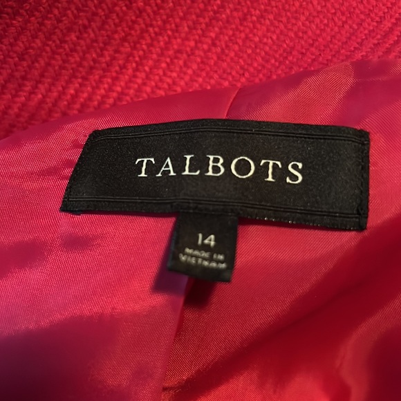 Talbots Women’s hot pink jacket. 60% acrylic & 40% wool. - Picture 4 of 6
